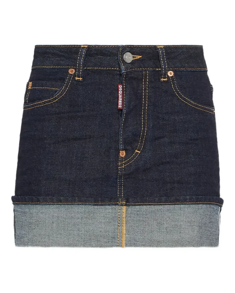 Dsquared2 Dark Cimosa Minirock im Layering-Look - Blau Blau
