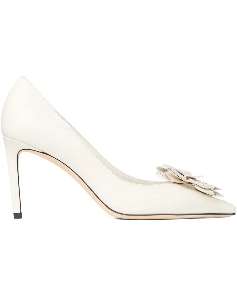 Jimmy Choo Mimmi Pumps mit Blumenapplikation 85mm - Nude Nude