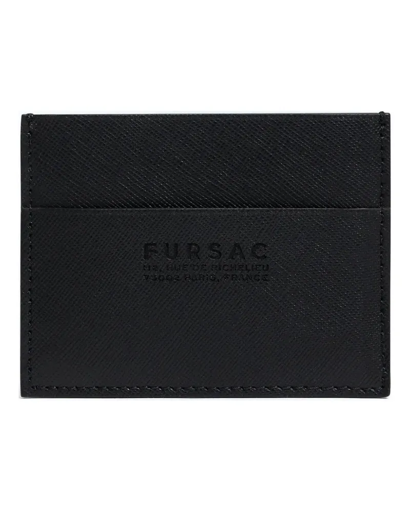 FURSAC Kartenetui mit Logo-Prägung - Schwarz Schwarz