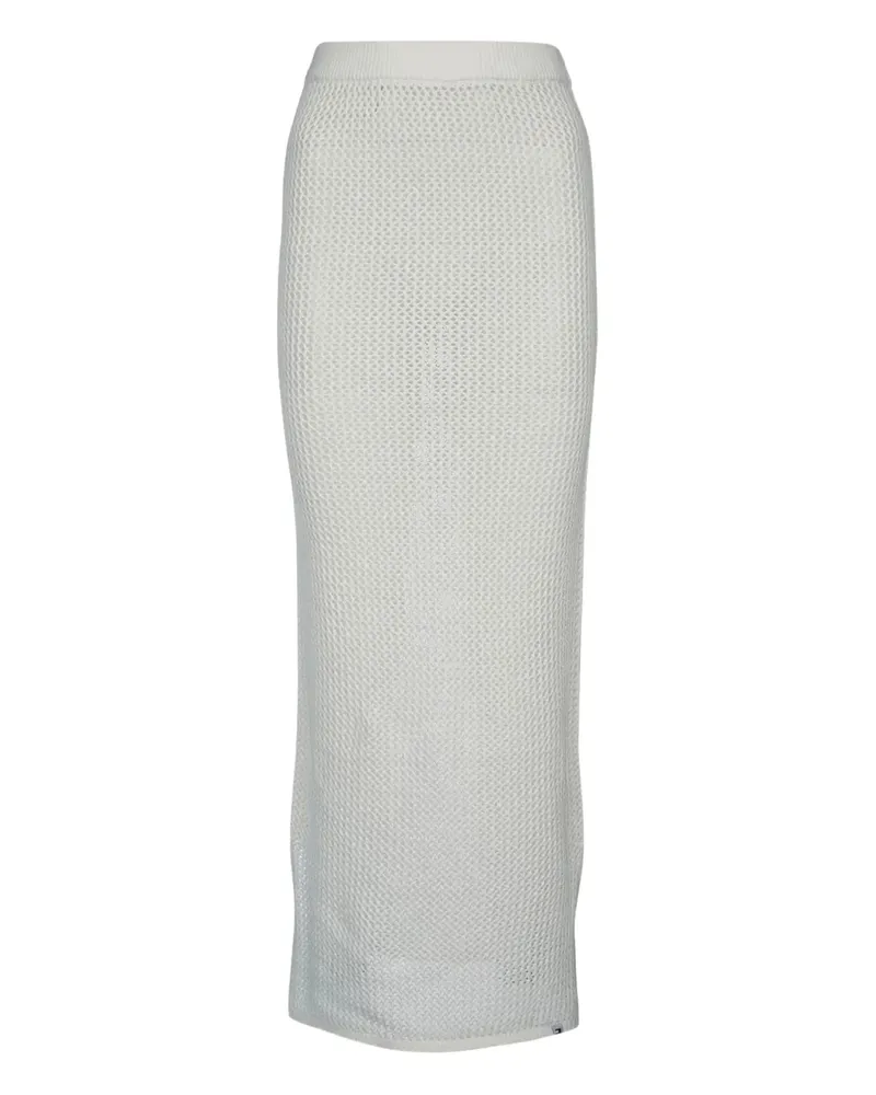 Tommy Hilfiger Langer Strickrock - Weiß Weiß