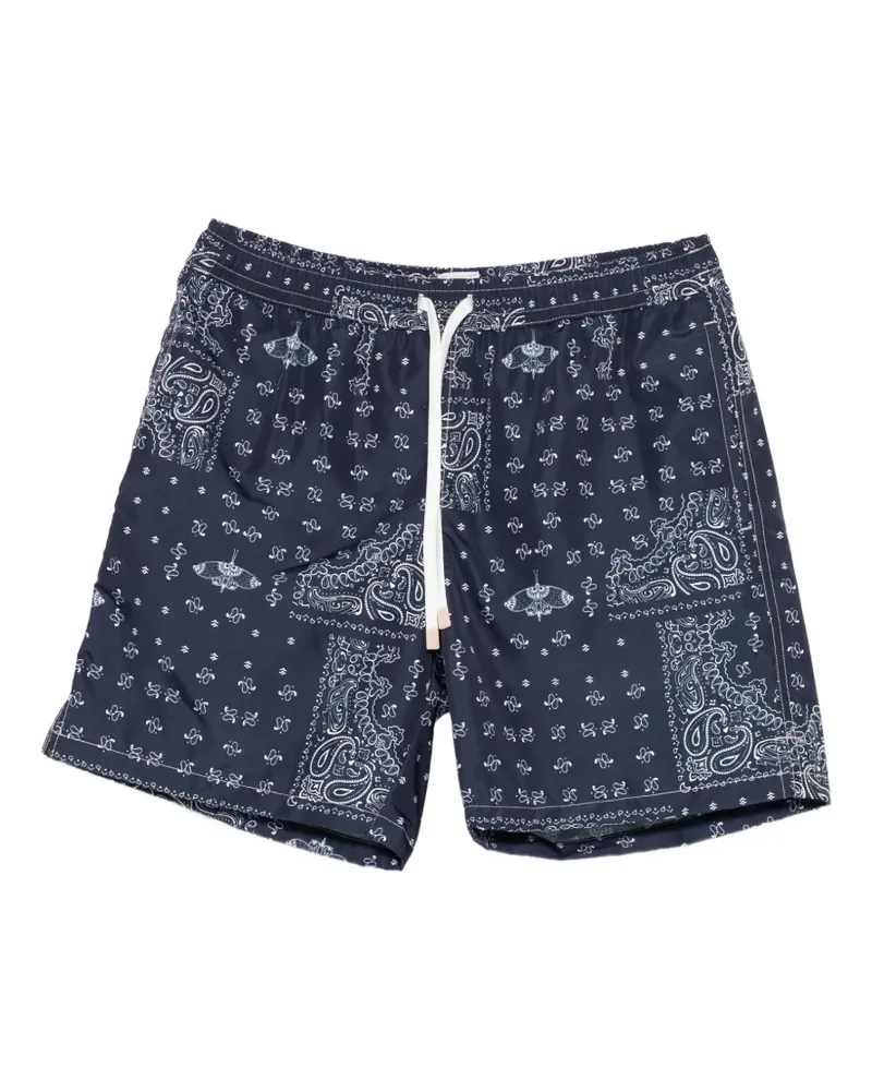 Eleventy Badeshorts mit Paisley-Print - Blau Blau