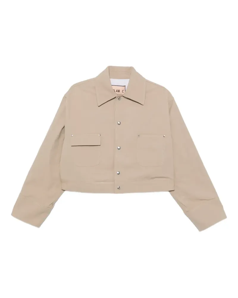 PLAN C button-fastening jacket - Nude Nude