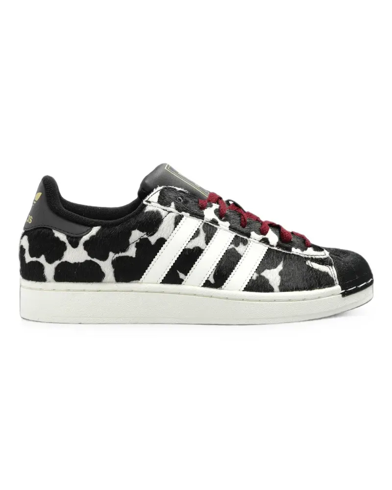 adidas Superstar II Sneakers mit Kuhprint - Schwarz Schwarz