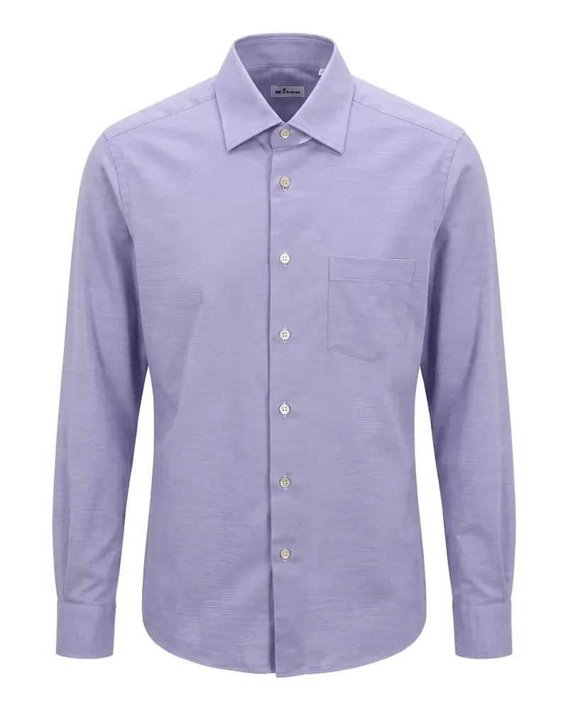 Kiton chest-pocket long-sleeve shirt - Violett Violett