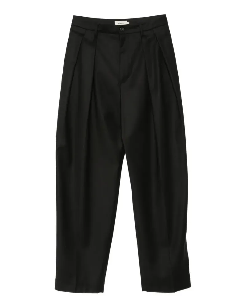 BARENA Tommy Wide-Leg-Hose mit Falten - Schwarz Schwarz