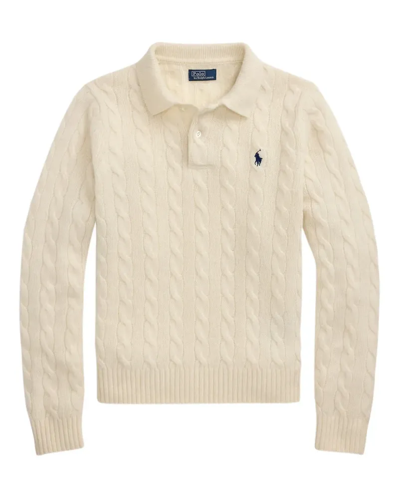 Ralph Lauren Polo-Pullover mit Zopfmuster - Nude Nude