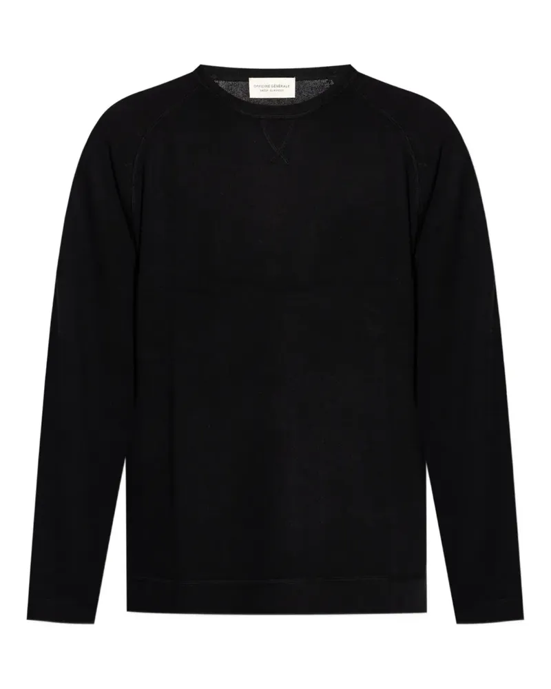 Officine Generale Pullover mit Raglanärmeln - Schwarz Schwarz