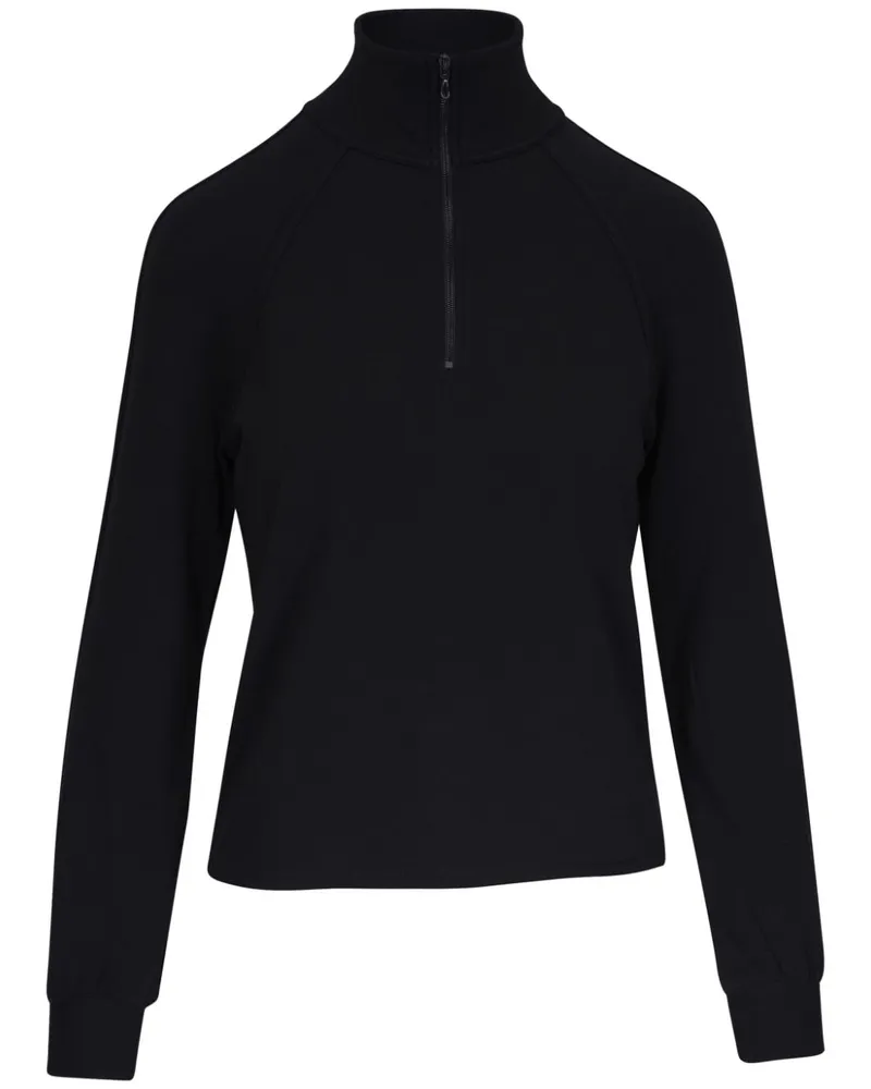 Majestic Sweatshirt mit Reißverschlusskragen - Schwarz Schwarz