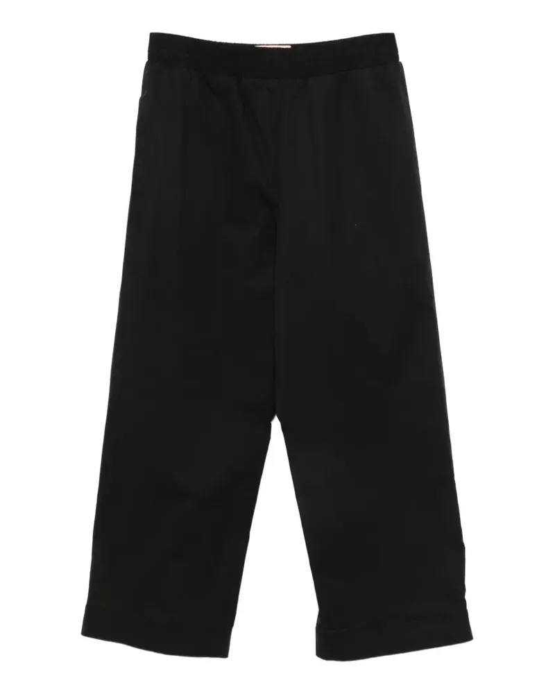 PLAN C elasticated-waistband trousers - Schwarz Schwarz