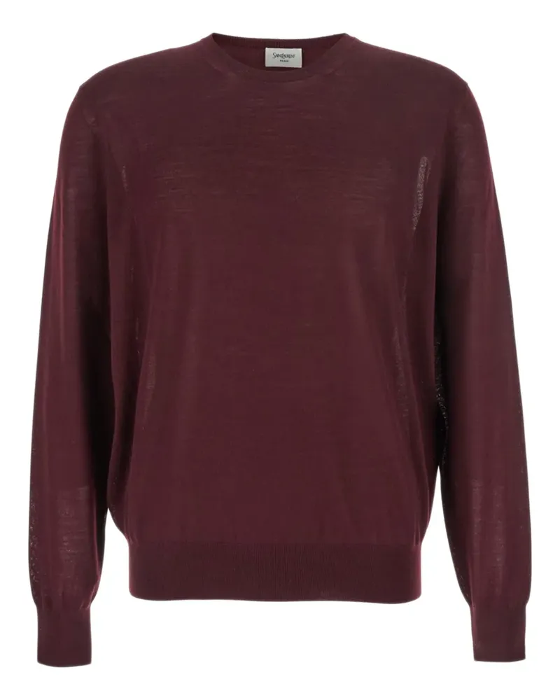 Saint Laurent Kaschmirpullover mit Rundhalsausschnitt - Rot Rot