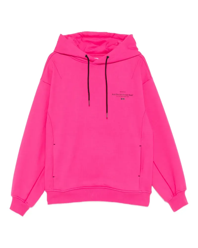 Anti Social Social Club x Songzio logo-print hoodie - Rosa Rosa