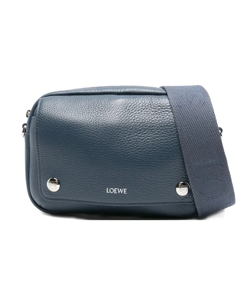 Loewe Schultertasche aus Leder - Blau Blau
