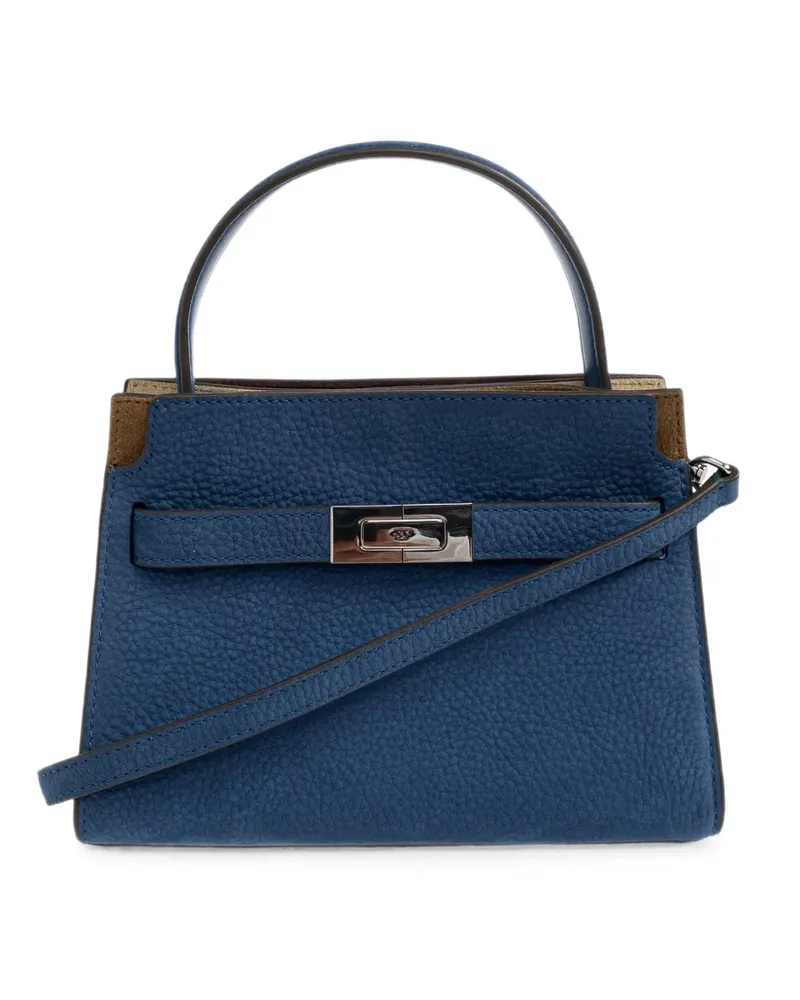Tory Burch petite Lee Radziwill nubuck double bag - Blau Blau