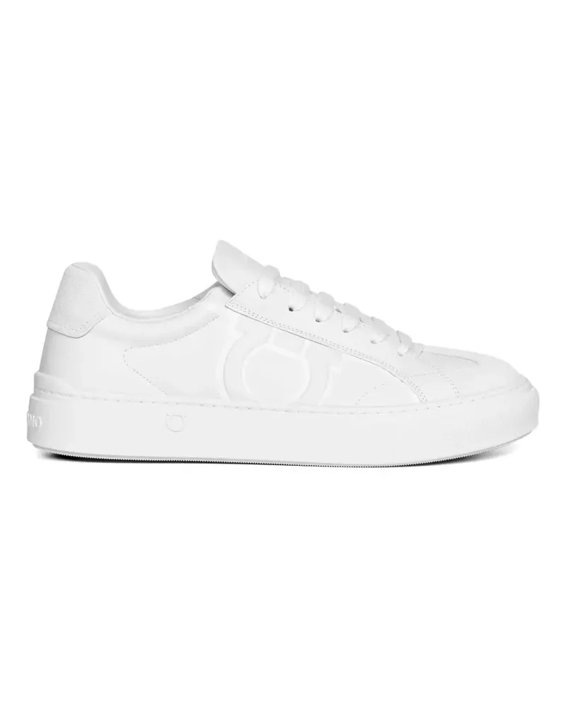 Ferragamo Sneakers mit Gancini-Detail - Weiß Weiß