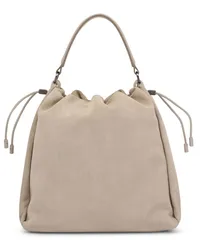 Brunello Cucinelli Monili Schultertasche mit Kordelzug Nude