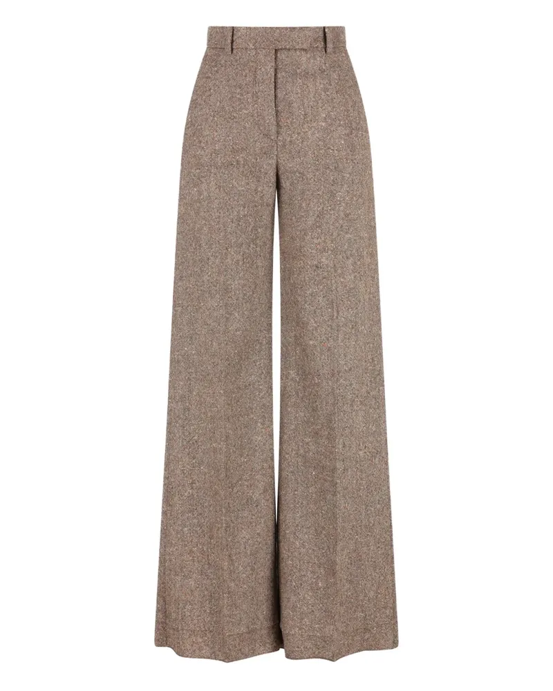 Valentino Garavani welt-pockets wool trousers - Braun Braun