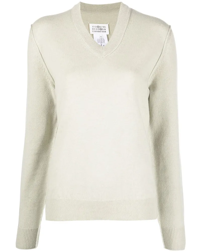 Maison Margiela Kaschmirpullover mit V-Ausschnitt - Grün Grün