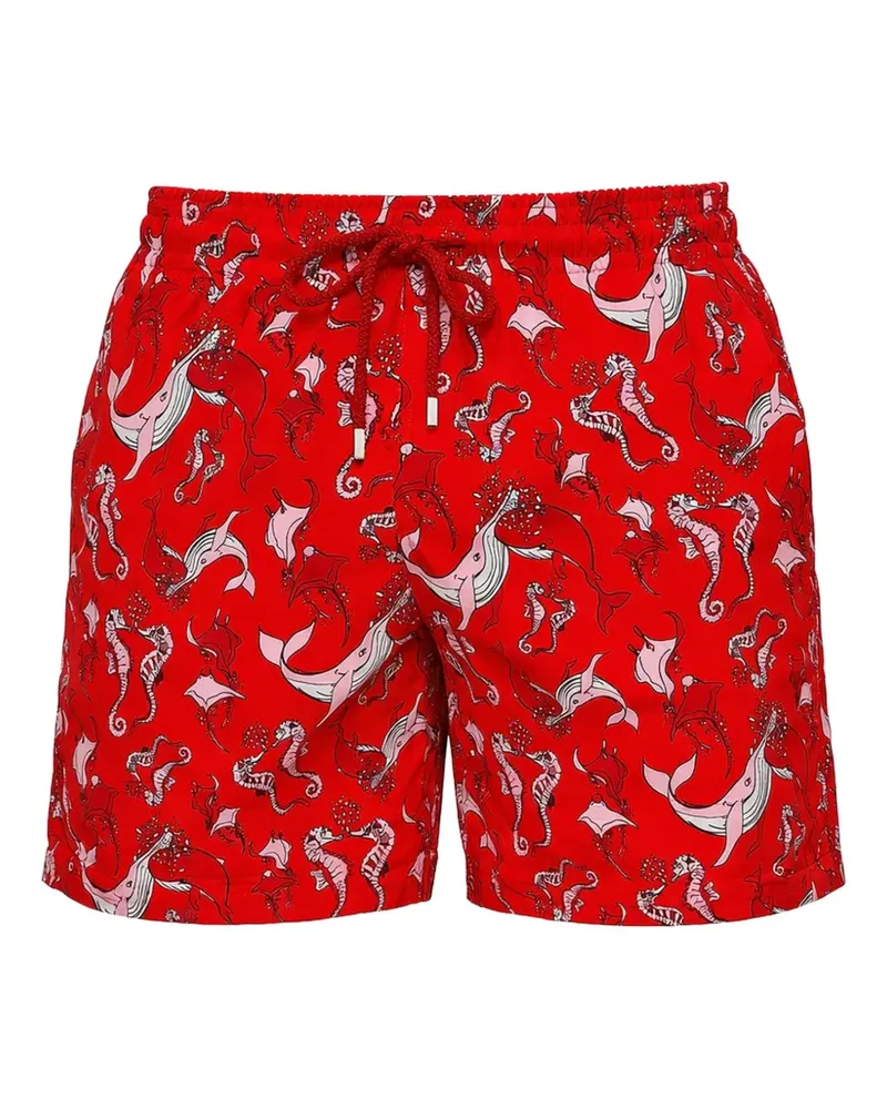 Vilebrequin animal-print drawstring swim shorts - Rot Rot