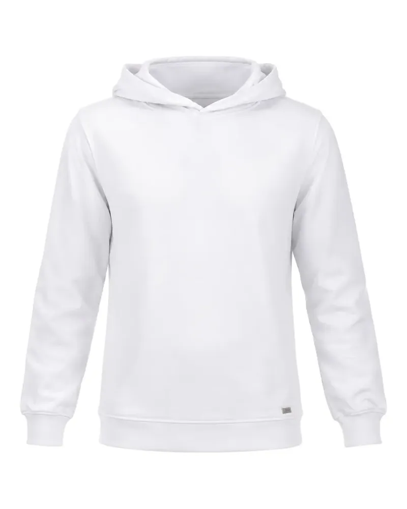 Daniele Alessandrini Hoodie mit Logo-Schild - Weiß Weiß