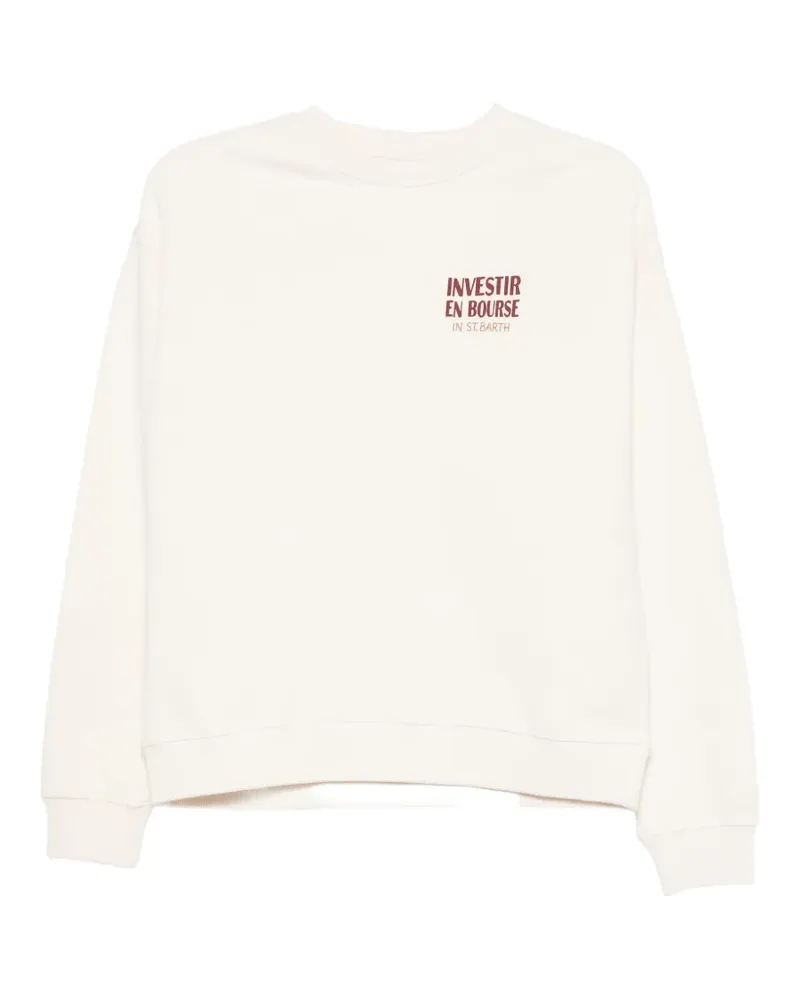 MC2 Saint Barth Stardust slogan-print crew-neck sweatshirt - Nude Nude