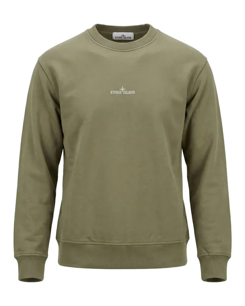 Stone Island Sweatshirt mit Logo-Print - Grün Grün