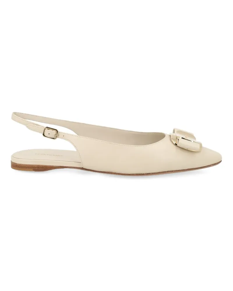 Ferragamo Vara-bow slingback ballet flats - Nude Nude