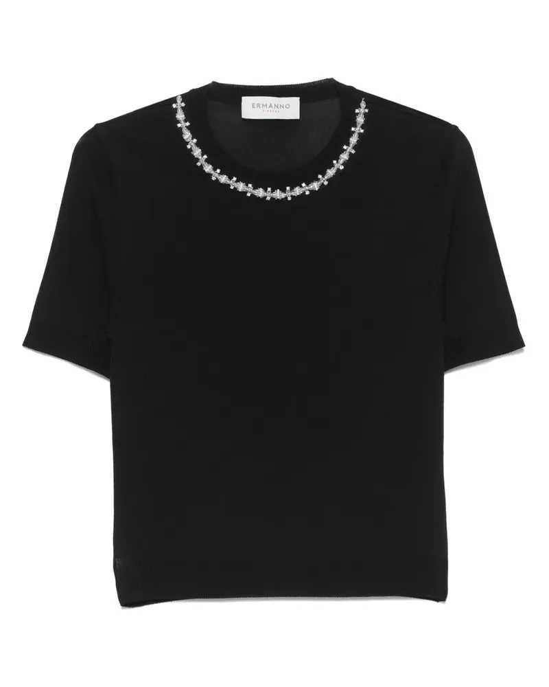 Ermanno Scervino T-Shirt mit rundem Ausschnitt - Schwarz Schwarz