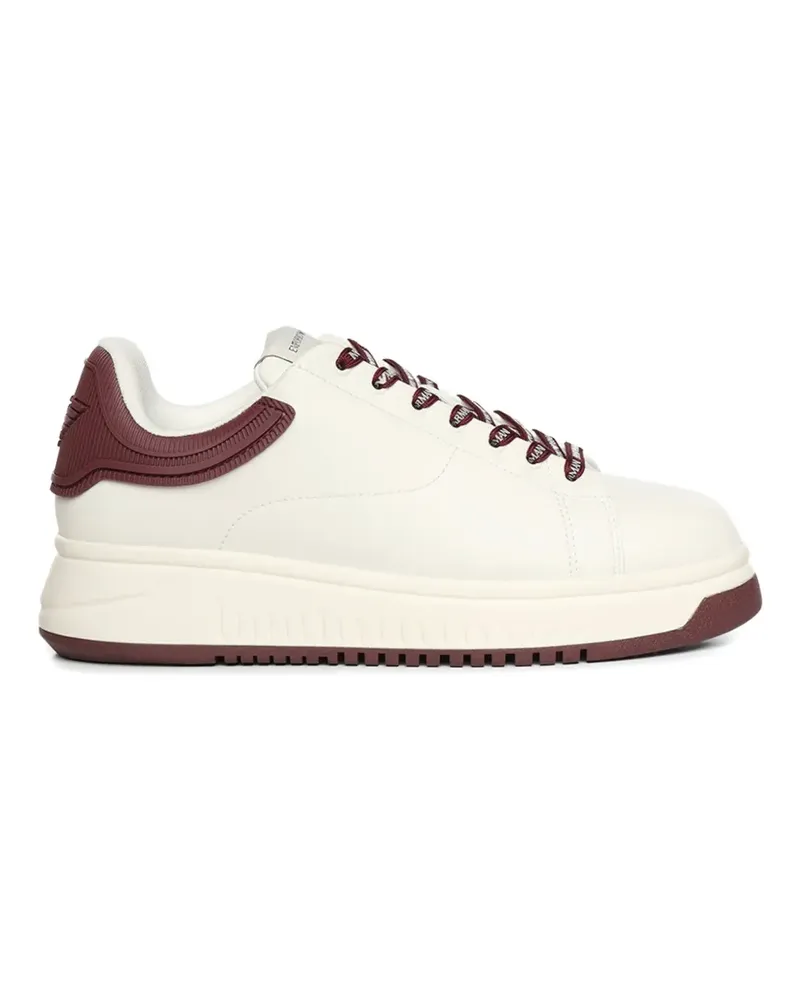 Emporio Armani logo lace-up sneakers - Weiß Weiß