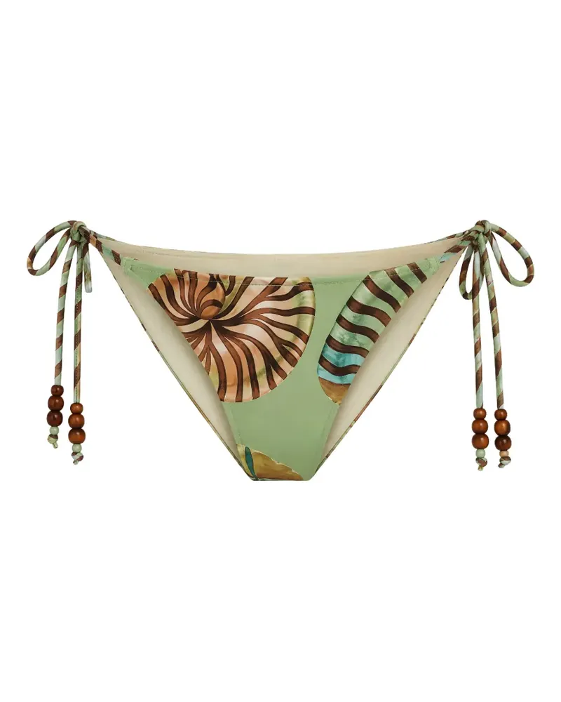 FARM Rio bead-embellished bikini bottoms - Grün Grün