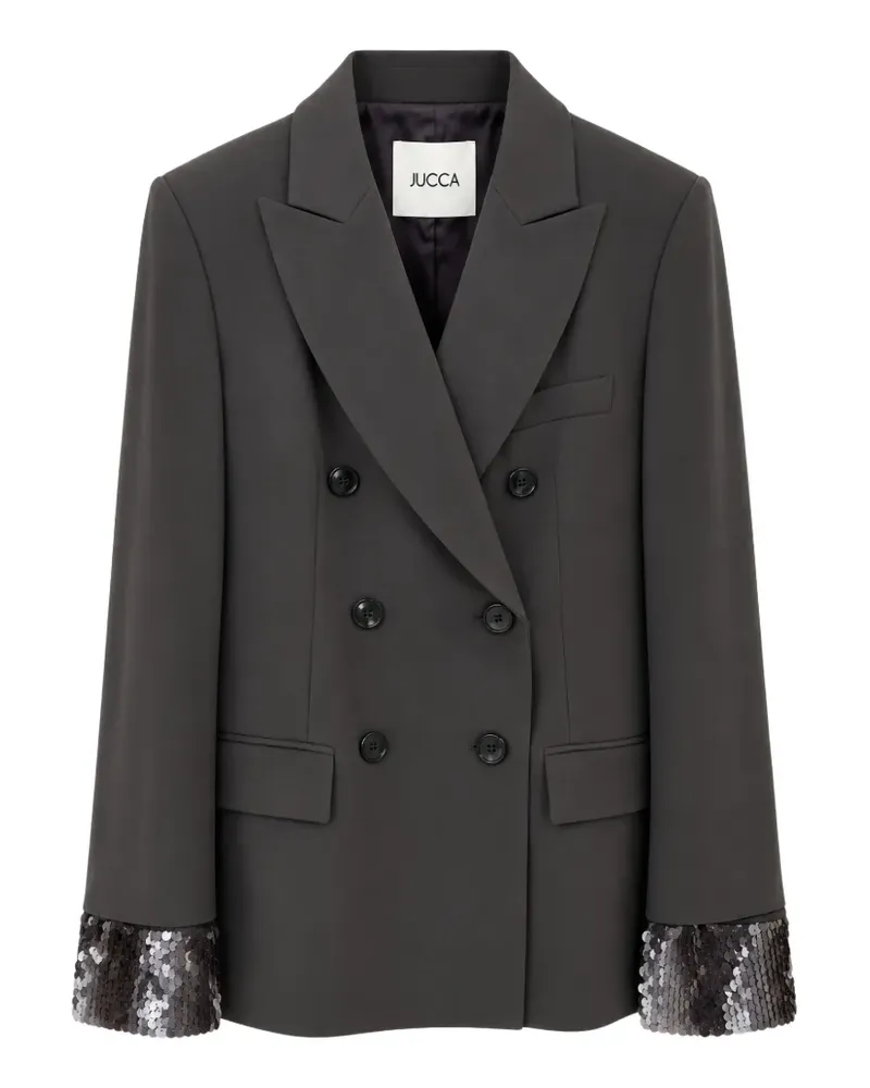 Jucca sequin-embellished double-breasted blazer - Grau Grau