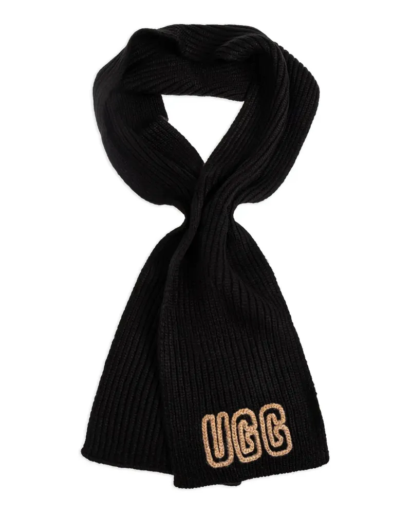 UGG Schal mit Logo - Schwarz Schwarz
