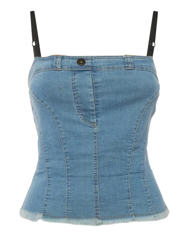 Dolce & Gabbana Rückenfreies Jeanstop - Blau Blau