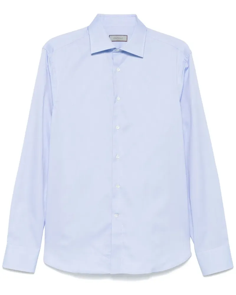 Canali Oxford-Hemd - Blau Blau