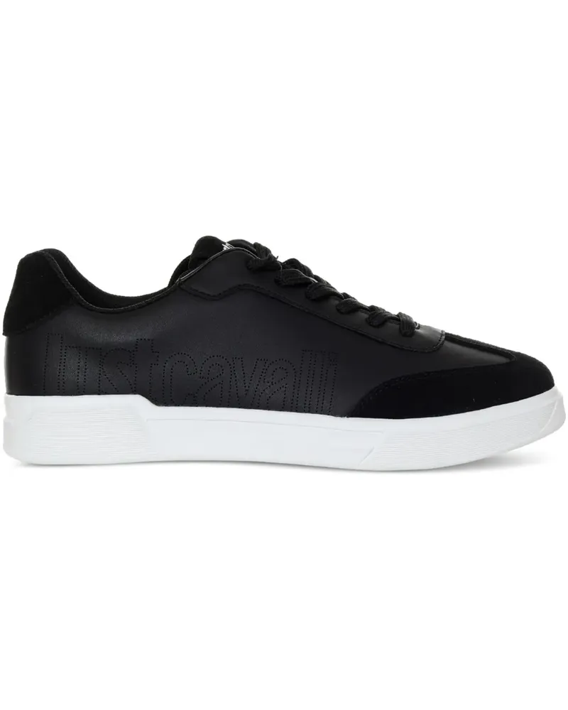 Just Cavalli Sneakers mit perforiertem Logo - Schwarz Schwarz