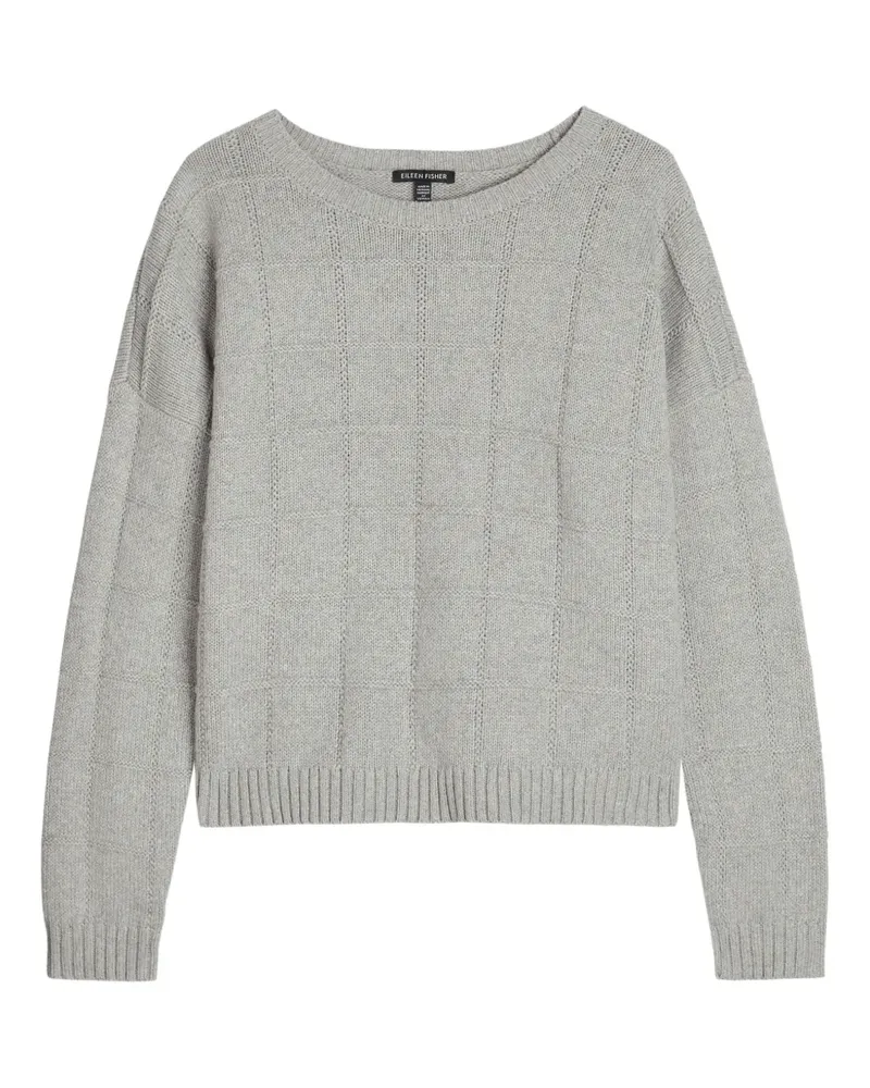 Eileen Fisher grid knitted sweater - Grau Grau