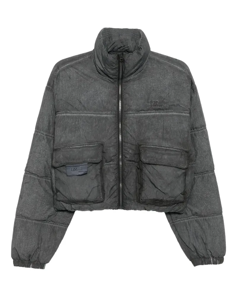 Izzue Steppjacke mit Logo-Print - Grau Grau
