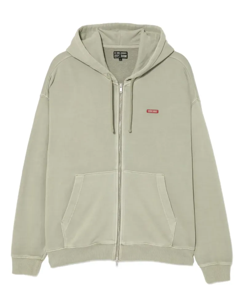 Izzue Hoodie mit Logo-Stickerei - Grün Grün