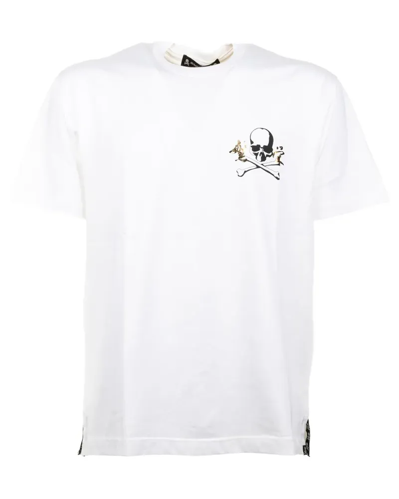 Mastermind World T-Shirt mit Totenkopf-Print - Weiß Weiß