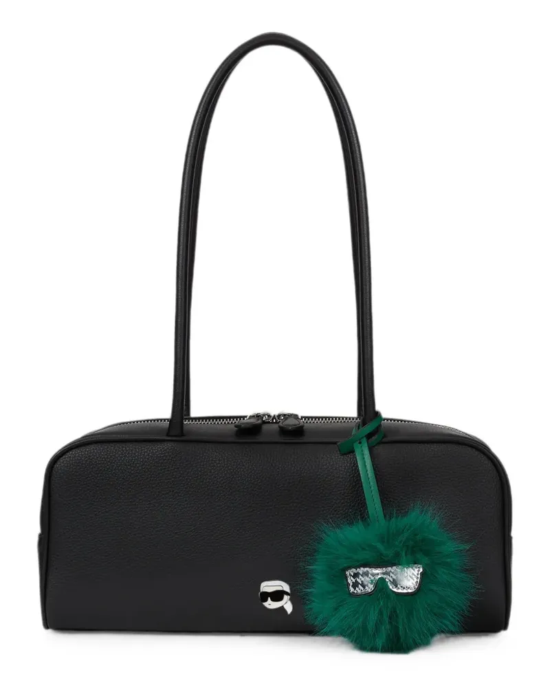 Karl Lagerfeld Ikon pebble elongated shoulder bag - Schwarz Schwarz