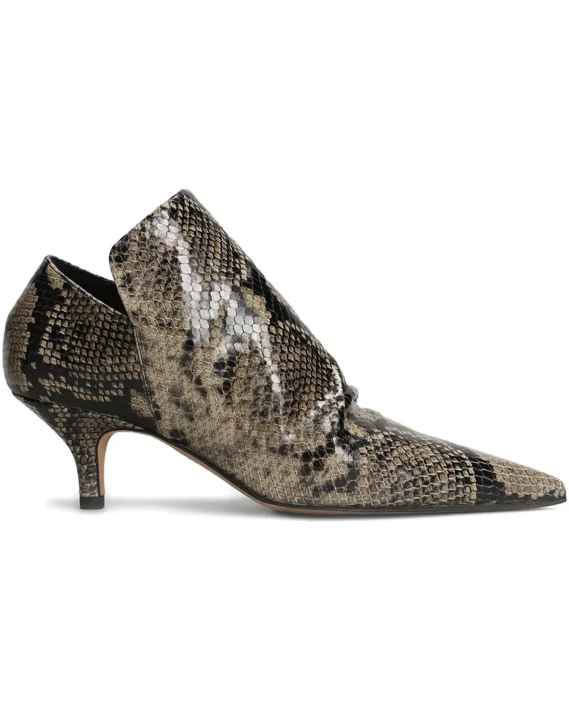The Seller Spitze Stiefeletten mit Python-Print - Nude Nude