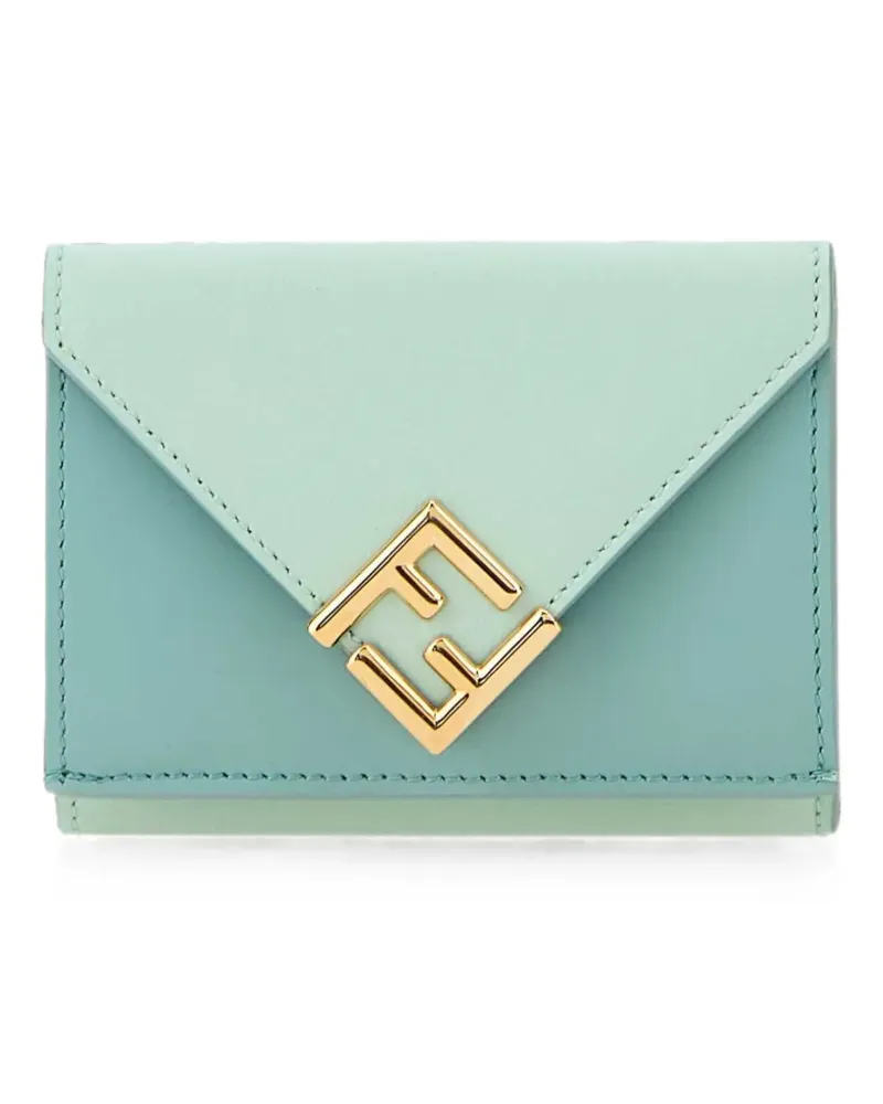Fendi FF Diamonds logo leather wallet - Grün Grün