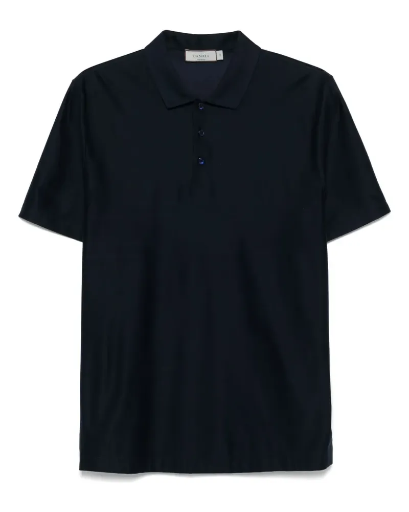 Canali Klassisches Poloshirt - Blau Blau