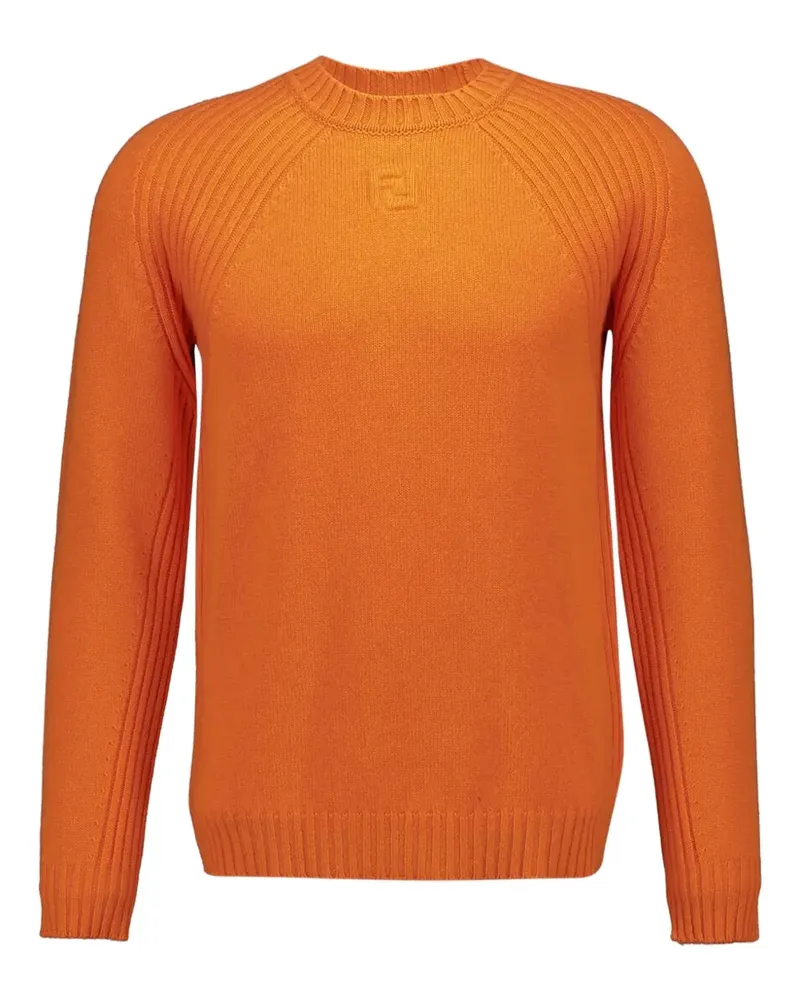 Fendi crew-neck long-sleeve sweater - Orange Orange