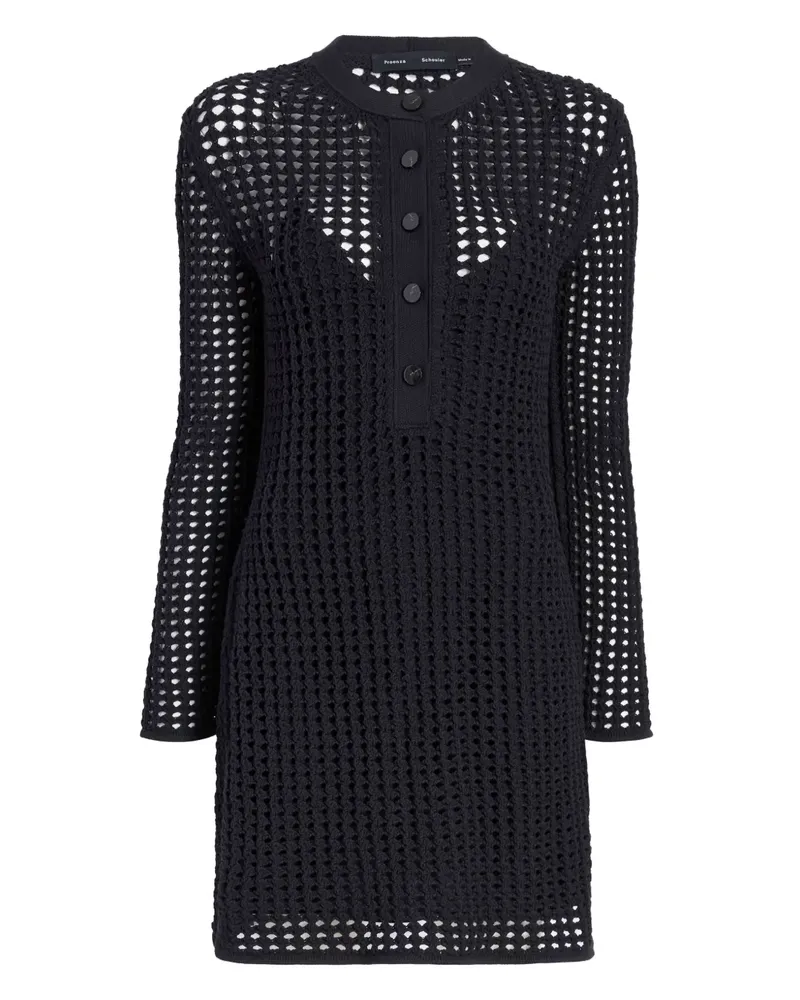 Proenza Schouler Micah Kleid - Schwarz Schwarz