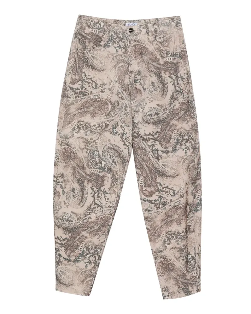 Liu Jo Cordhose mit Paisley-Print - Nude Nude