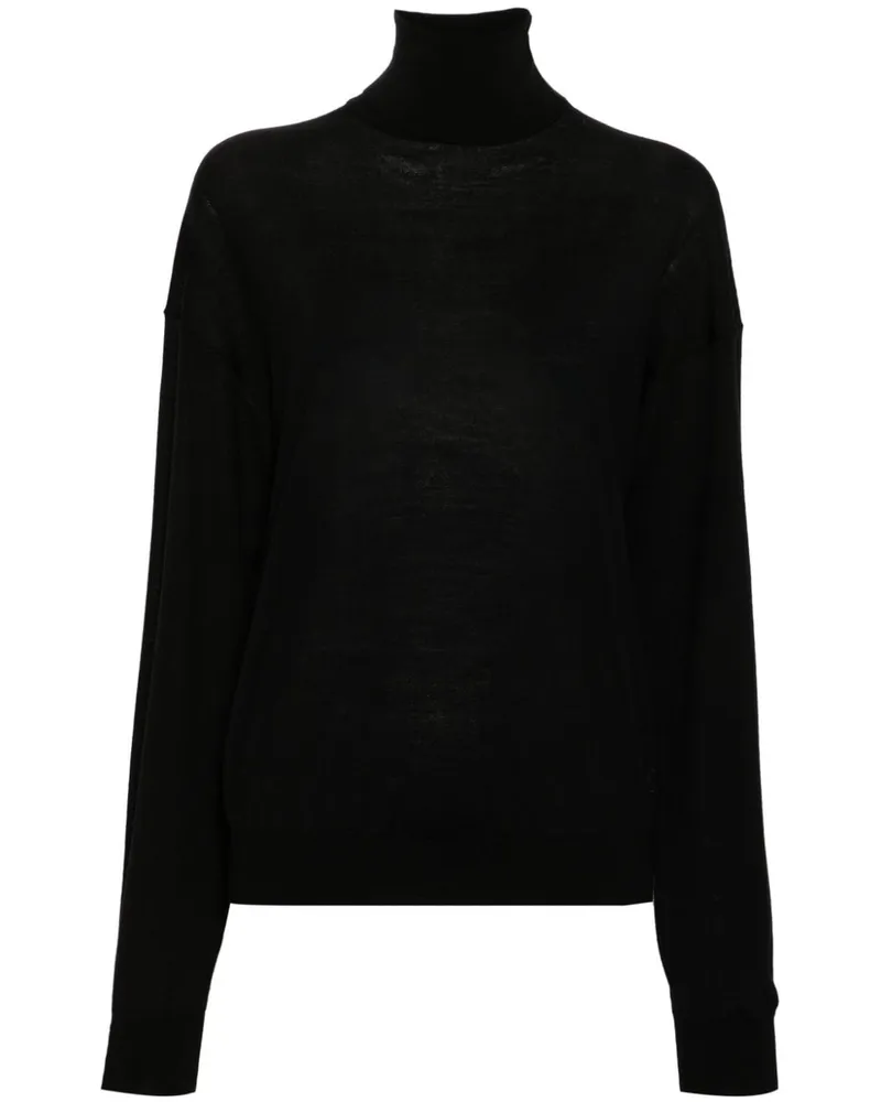 Saint Laurent Pullover mit Stehkragen - Schwarz Schwarz