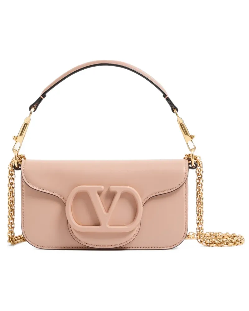 Valentino Garavani Kleine Locò Schultertasche aus Kalbsleder - Rosa Rosa