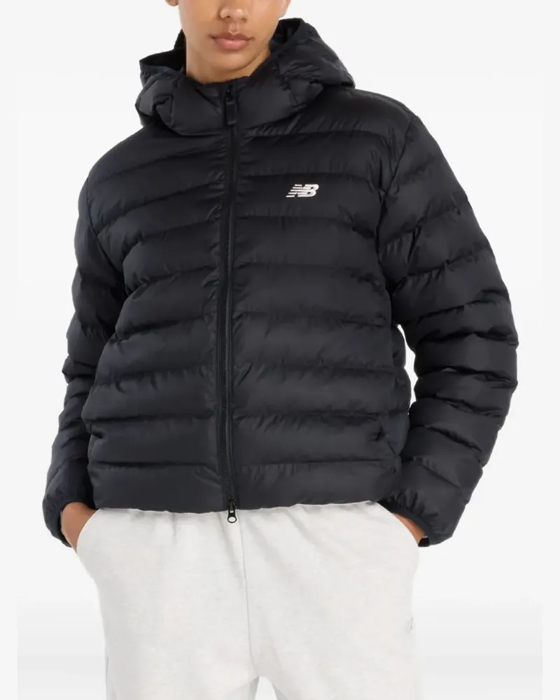 New Balance Sport Essentials Steppjacke mit Kapuze - Schwarz Schwarz