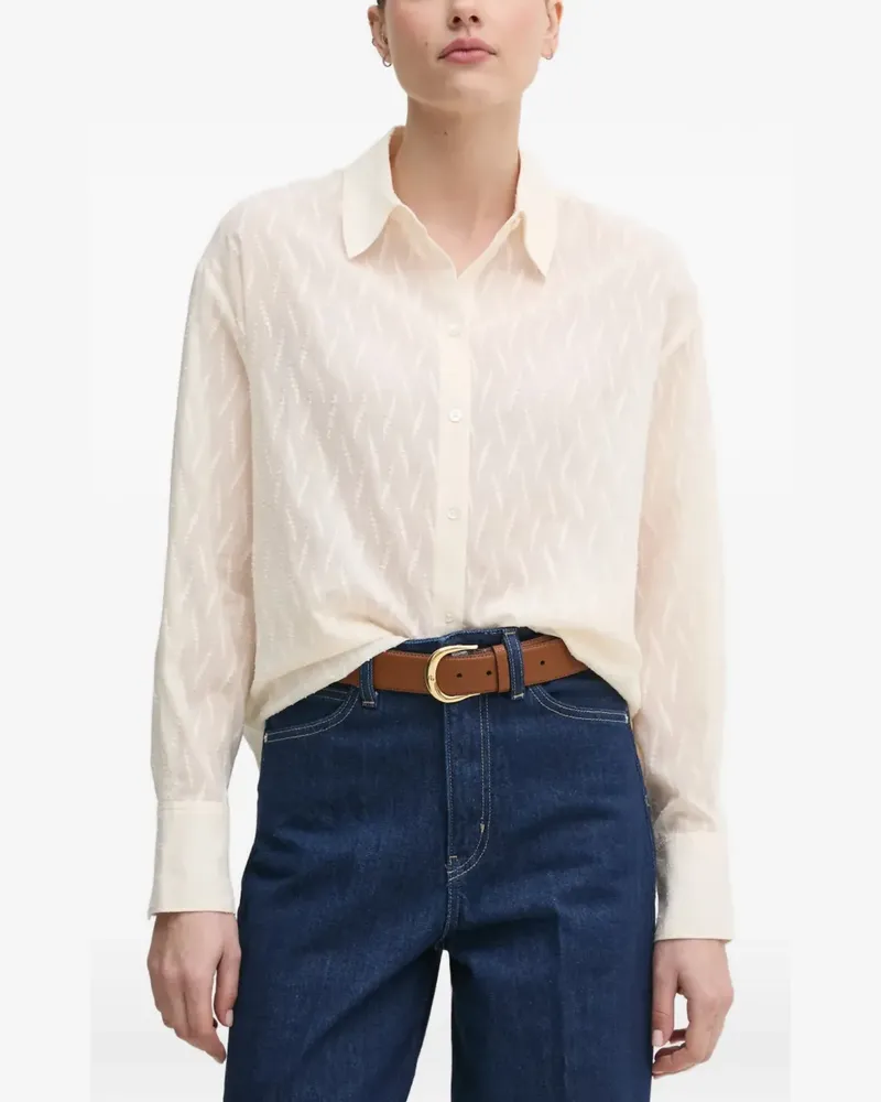 Mos Mosh Britze jacquard long-sleeve shirt - Nude Nude