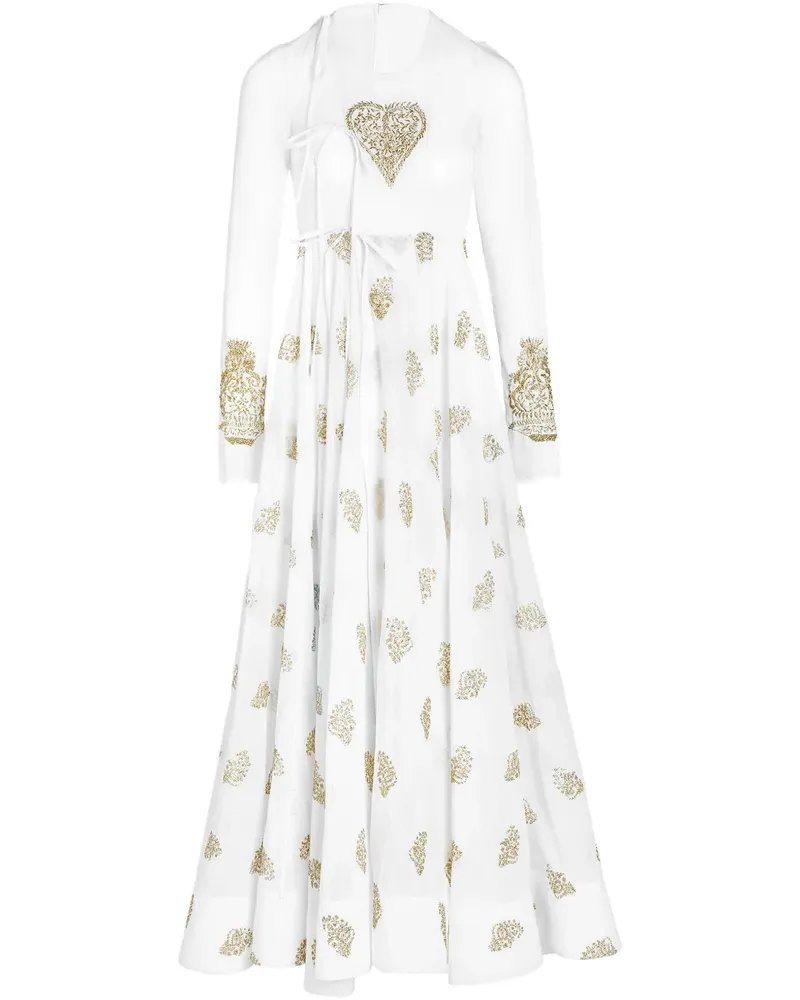 Giambattista Valli Besticktes Kleid - Weiß Weiß